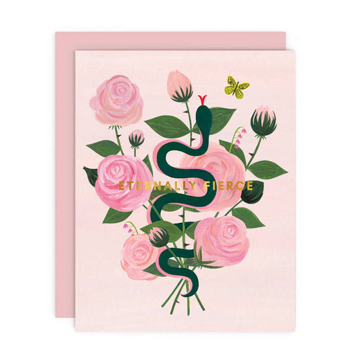 Eternally Fierce Greeting Card - Gold Foil