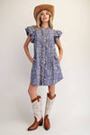Western Graphic Mini Dress