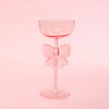 Bow & Bubbly - Pink Coupe Wine Glass