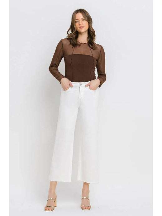 High Rise Crop Wide Leg