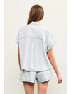 Pocket Front Button Up Shirt Top