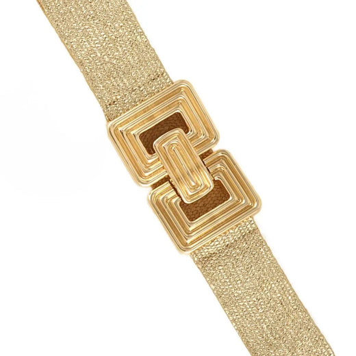 Metal Round Rectangle Elastic Belt