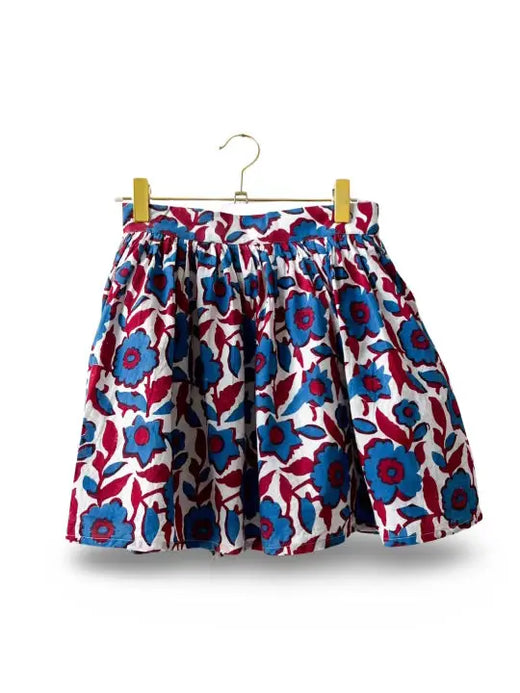 Royal Floral  Panel Mini Skirt
