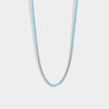 Turquoise Rhinestone Tennis Chain Necklace
