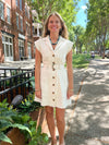 Denim Belted Mini Dress