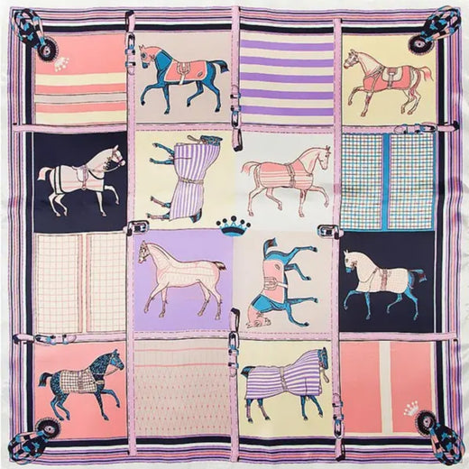 Equestrian Trotting Horse Poly Scarf