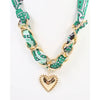 Santee Scarf Charm Necklace Green