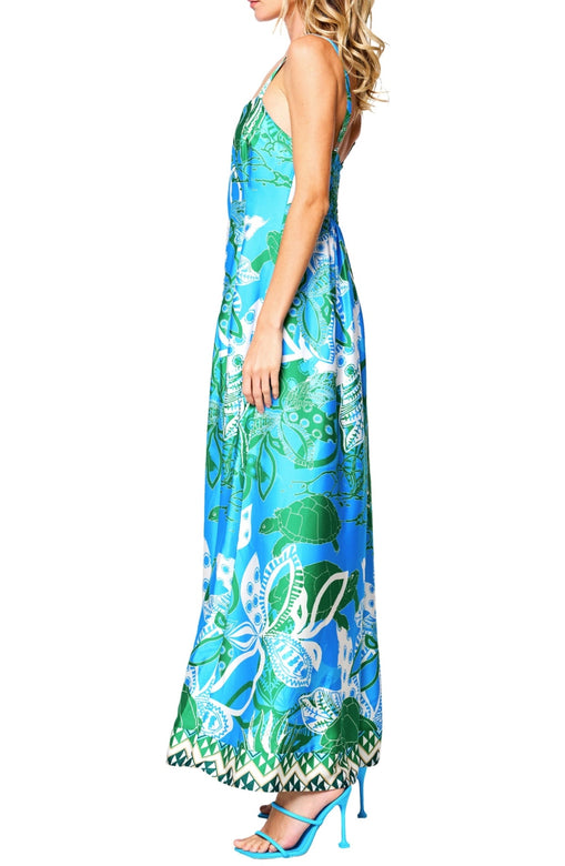 Turtle Printed Maxi Dress