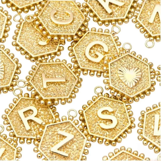 Initial Charms - Letter Gold Coin