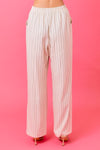 Striped Linen Wide Leg Pants