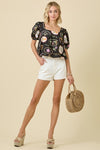Paradise Square Neck Top