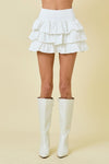 Tiered Knit Mini Skort