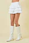 Tiered Knit Mini Skort