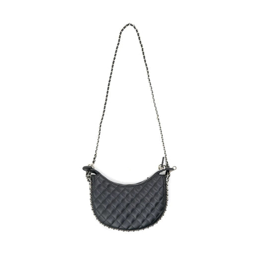 Quilted Silver Chain Purse