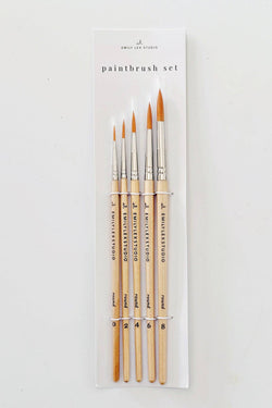 Watercolor Wood Paintbrush (Set 5)