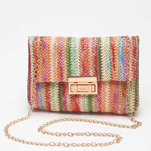 Bohemian Woven Gold Chain Shoulder Bag