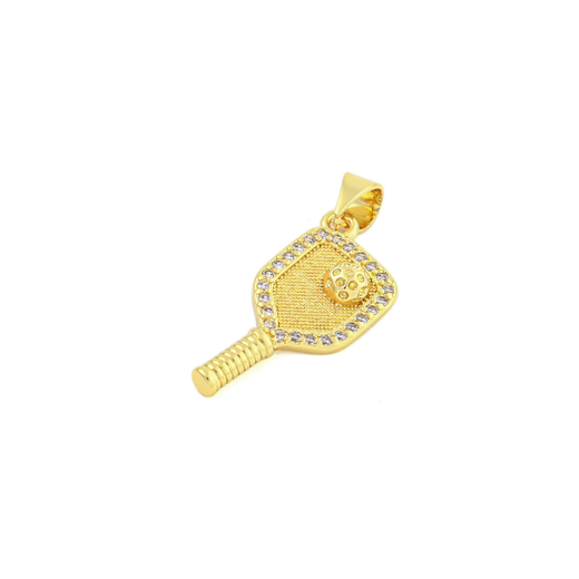 Gold Pickleball Charm