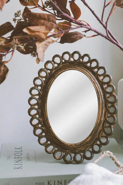 Scalloped Oval Mirror