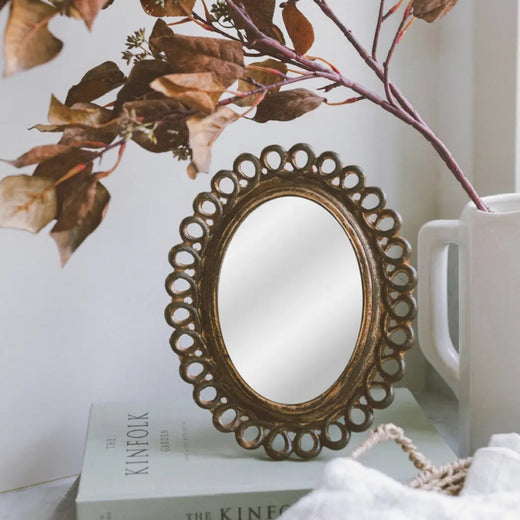 Scalloped Oval Mirror
