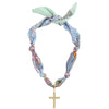 Louisa Beaded Cross Scarf Necklace