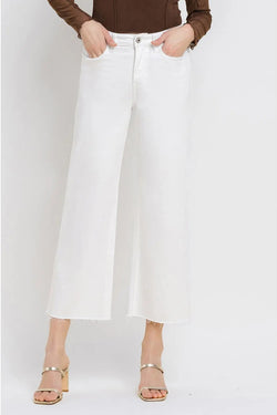 High Rise Crop Wide Leg