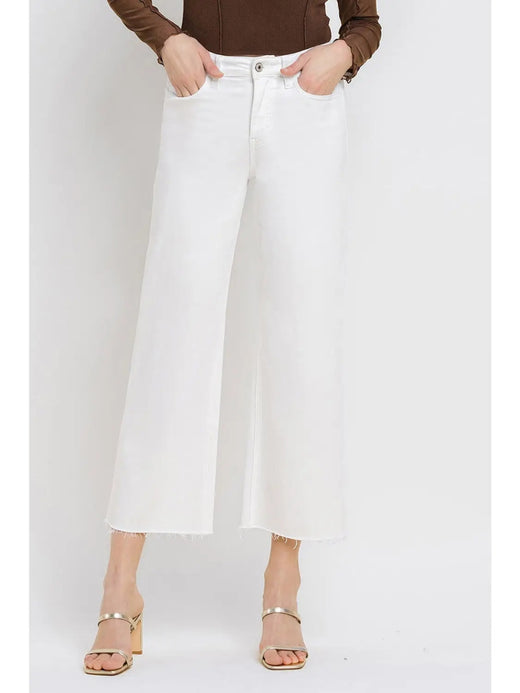 High Rise Crop Wide Leg