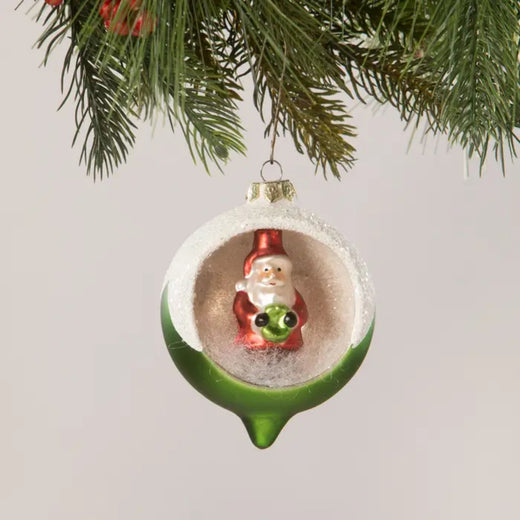 Retro Santa Indent Ornament