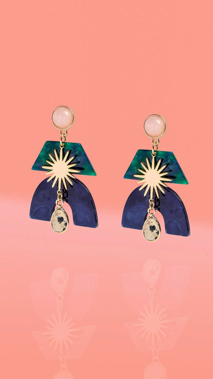 Fall Statement Glam Mixed Media Earrings