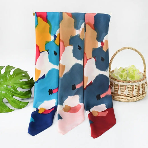 Polka Dot Satin Neck Scarf