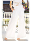 Pleat Detail Wide Leg Twill Pants