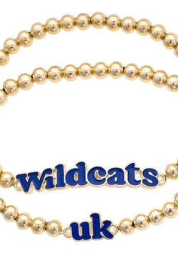Wildcats Ball Bead Bracelet