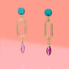 Midnight Lady Cocktail Glam Earrings
