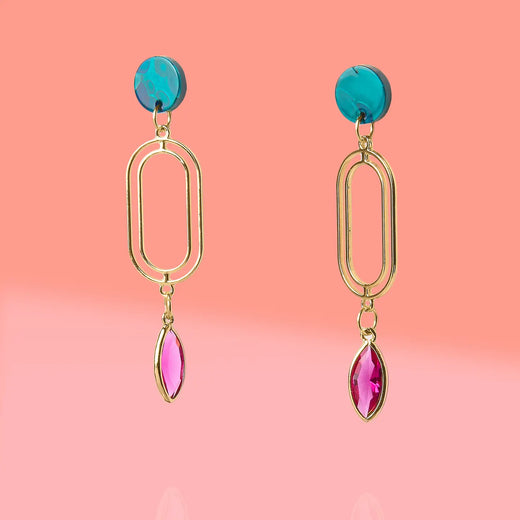 Midnight Lady Cocktail Glam Earrings