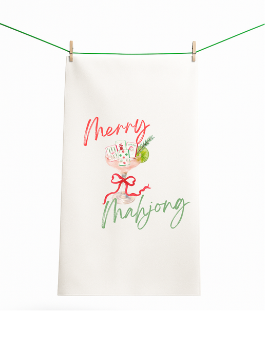 Mahjong Christmas Kitchen Towel