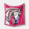 Horse Print Silk Blend Scarf