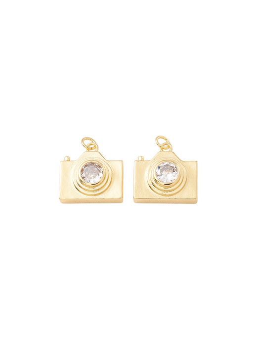 Gold Say Cheese Charm