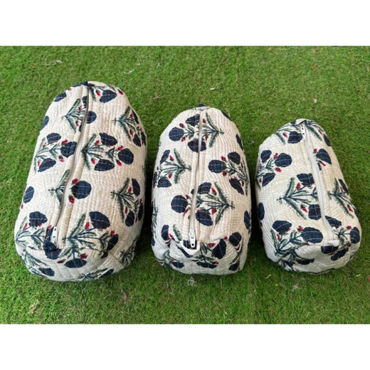 Block Print Quilted Toiletry Bag