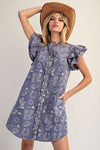 Western Graphic Mini Dress