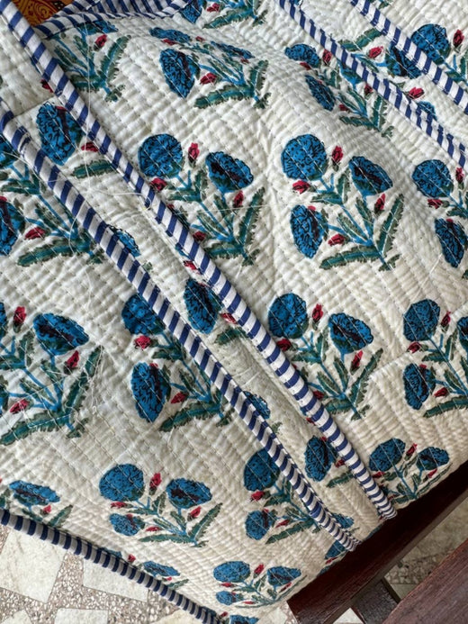 Block Print Quilted Toiletry Bag