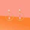 Neutral Glam Goddess Hoop Earrings