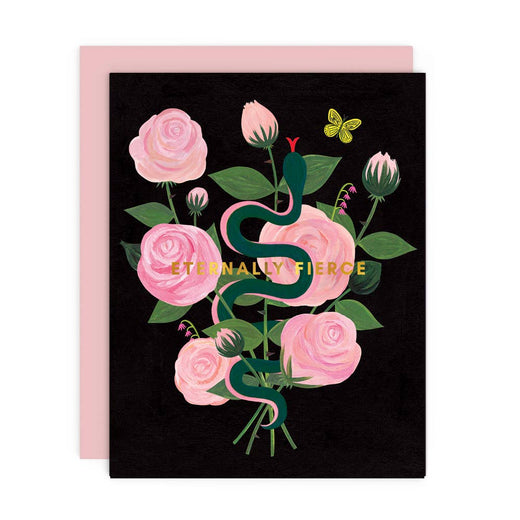 Eternally Fierce Greeting Card - Gold Foil