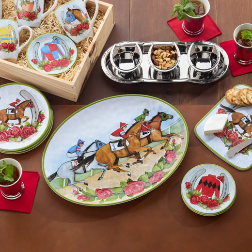 Day At the Races Oval Platter