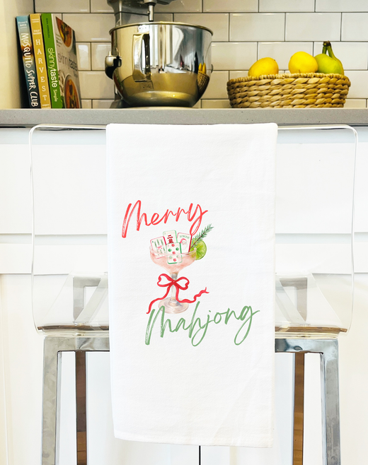 Mahjong Christmas Kitchen Towel
