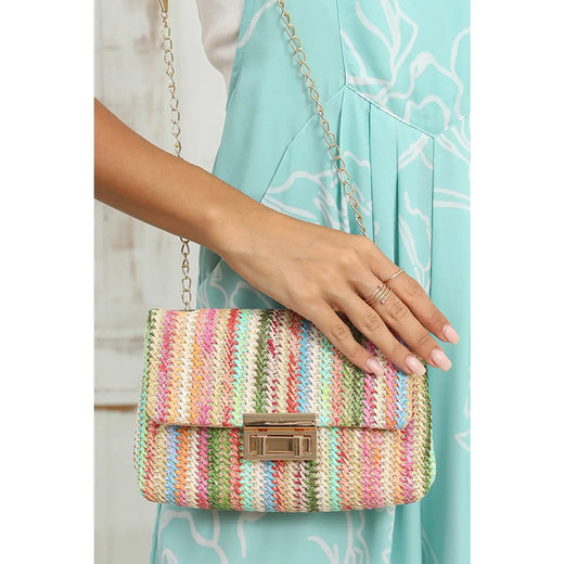 Bohemian Woven Gold Chain Shoulder Bag
