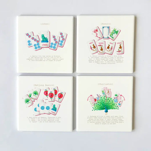 Mahjong Analysis Square Coaster Set