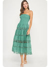 Eyelet Lace Tube Dress