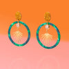 Glam Emerald Hoops