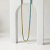 Turquoise Rhinestone Tennis Chain Necklace