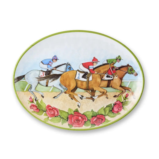Day At the Races Oval Platter