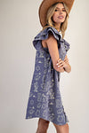 Western Graphic Mini Dress